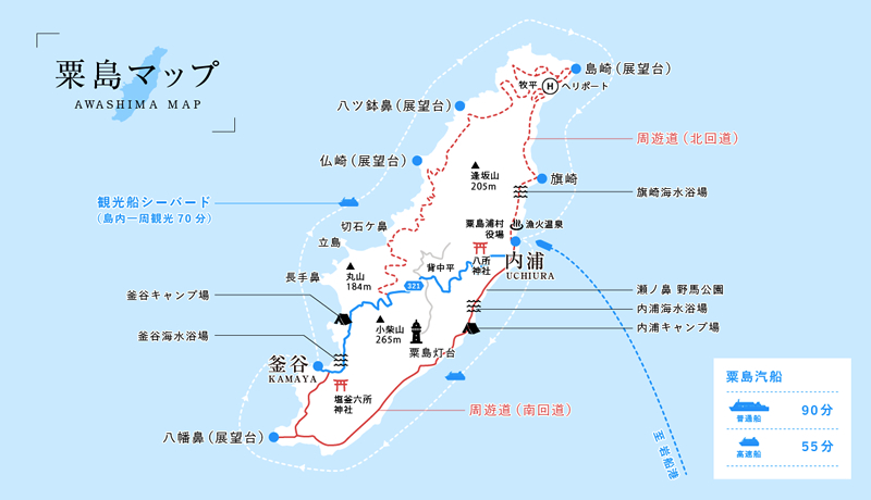 図：粟島マップ
